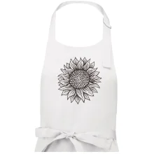 Slunečnice kreslená černobílá