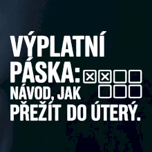 VÝPLATNÍ PÁSKA: Návod, jak přežít do úterý