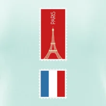 Paříž známka barevná