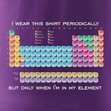 I wear this shirt periodically but only when I'm in my element I wear this shirt periodically but only when I'm in my element