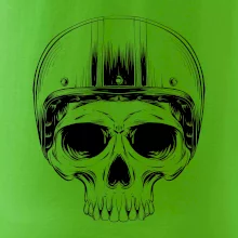 Motorkář lebka s kulatou hlavou