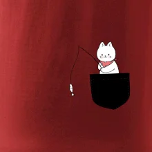 Kočka s rybou v kapse