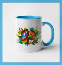 Peace symbol prorostlý květinami