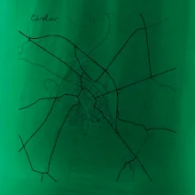 Černobílá mapa Čáslav