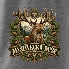 Myslivecká duše jelen a lesní erb