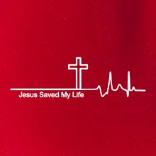 Jesus Saved My Life kříž ekg