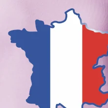 Francouzská vlajka mapa obrys