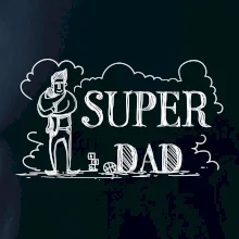 Kreslený nápis super dad