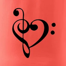 Houslový klíč srdce