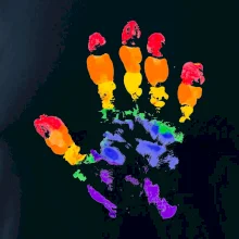 LGBT hand print