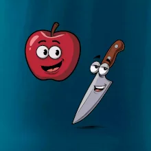 Parové triko - Jablko a nůž