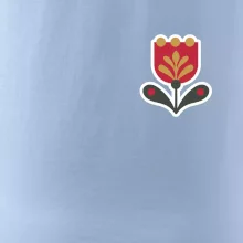 Folklor na prsu tulipán