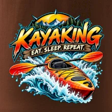 Kajak v divoké vodě eat sleep repeat