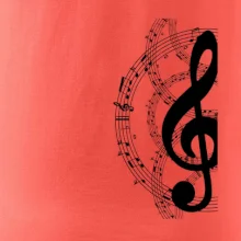 Houslový klíč a noty