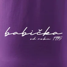 Psací nápis babička s ročníkem