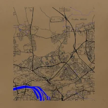 Praha 18200 - Mapa s vodními toky