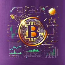 Bitcoin logo s grafy