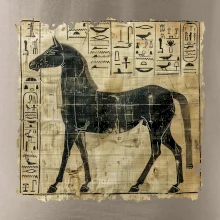 Egyptské hieroglyfy kůň