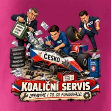 Macinka opravuje závodní auto ČESKO