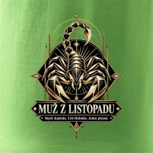 Muž z listopadu geometrický zlatý štír