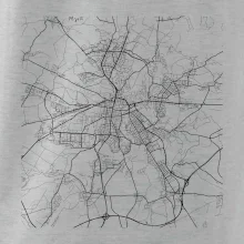 Mapy měst černobílé Plzeň