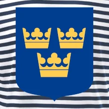 Švédský znak tři korunky na prso