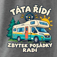 Táta řídí zbytek posádky radí rodinný karavan