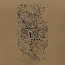 Černobílá mapa Liberec