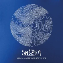 Sněžka - vrstevnice v kruhu