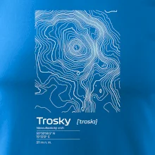 Trosky - vrstevnice v obdélníku