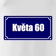 Jméno a věk - uliční cedule - modrá