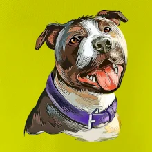 Americký stafordširský teriér  kreslený