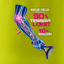 Moje tělo tvoří z 90 % tenisový loket