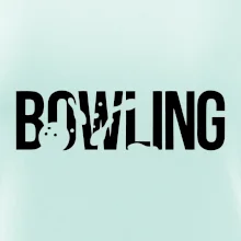 Bowling nápis kuželky