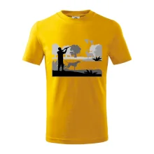 Lovec a ohař v lese