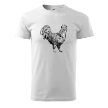 Kohout kreslený černobílý