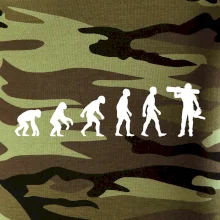 Evoluce dřevorubec - pila a kmen