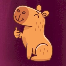 Kapybara s palcem nahoru