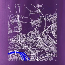 Praha 18200 - Mapa s vodními toky