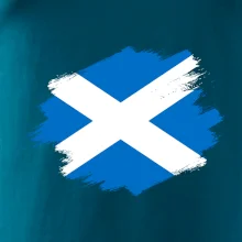 Skotská vlajka kreslená štetcem