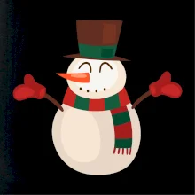 Vánoční sněhulák