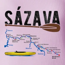 Mapa řeky Sázavy
