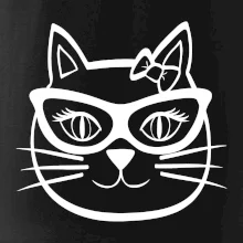 Kočičí holka s brýlemi