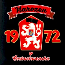 Narozen v Československu - Přelepený znak 1972