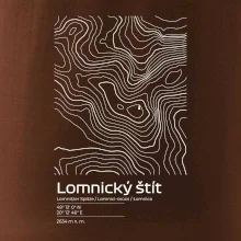Lomnický štít - vrstevnice v obdélníku