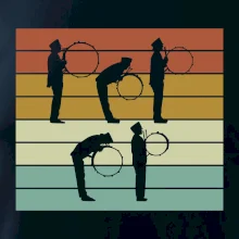 Vintage bubeník pochod