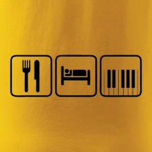 Eat sleep piano v řadě