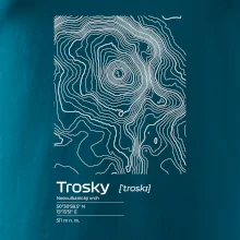 Trosky - vrstevnice v obdélníku