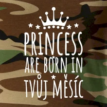 Princesses are born in (vlastní nápis měsíc narození)