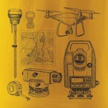 Geodet teodolit dron